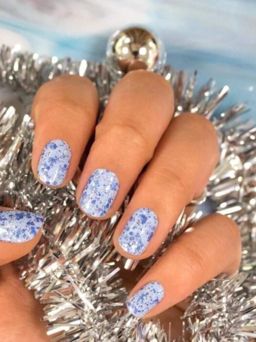 Ice Castle‎ - Color Street Nail Polish Strips NWT Retired Glitter Shimmer